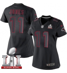 Women's Nike Atlanta Falcons #11 Julio Jones Limited Black Impact Super Bowl LI 51 NFL Jersey