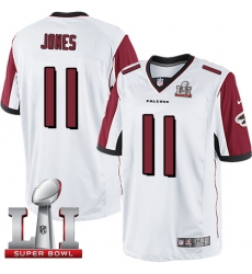 Youth Nike Atlanta Falcons #11 Julio Jones Elite White Super Bowl LI 51 NFL Jersey
