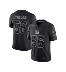 Men's New York Giants #56 Lawrence Taylor Black Reflective Limited Stitched Football Jersey