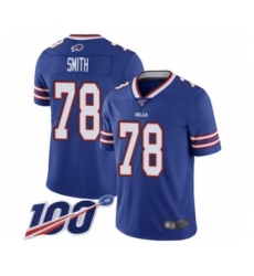 Men's Buffalo Bills #78 Bruce Smith Royal Blue Team Color Vapor Untouchable Limited Player 100th Season Football Jersey