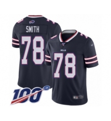 Youth Buffalo Bills #78 Bruce Smith Limited Navy Blue Inverted Legend 100th Season Football Jersey
