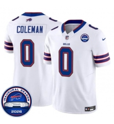 Men's Buffalo Bills #0 Keon Coleman White F.U.S.E. 2026 Inaugural Season at Highmark Stadium Football Stitched Jersey