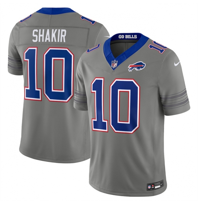 Men's Buffalo Bills #10 Khalil Shakir Gray F.U.S.E. 2026 Nickel City Vapor Football Stitched Jersey