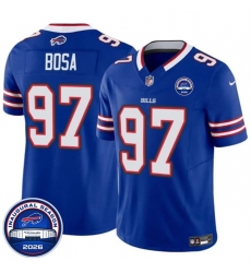 Men's Buffalo Bills #97 Joey Bosa Blue F.U.S.E. 2026 Inaugural Season at Highmark Stadium Football Stitched Jersey