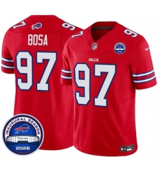 Men's Buffalo Bills #97 Joey Bosa Red F.U.S.E. 2026 Inaugural Season at Highmark Stadium Football Stitched Jersey