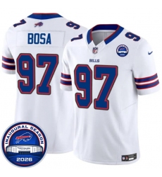 Men's Buffalo Bills #97 Joey Bosa White F.U.S.E. 2026 Inaugural Season at Highmark Stadium Football Stitched Jersey