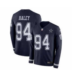 Youth Nike Dallas Cowboys #94 Charles Haley Limited Navy Blue Therma Long Sleeve NFL Jersey