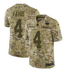Men's Nike Green Bay Packers #4 Brett Favre Limited Camo 2018 Salute to Service NFL Jersey